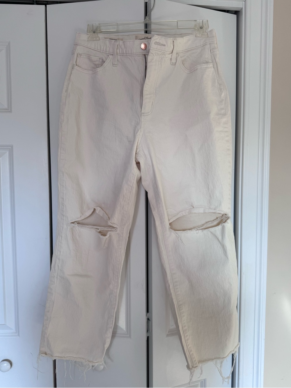 Universal Thread Cream High-Rise Straight Jeans